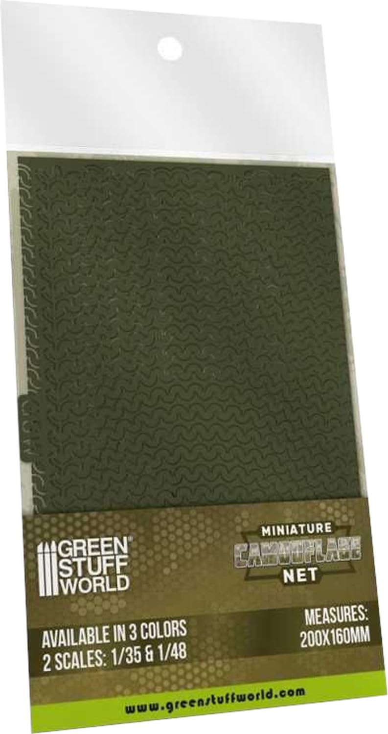 Green Staff World 1/35 Miniature Camouflage Net for Model Kits