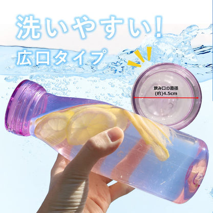 Paarukinzoku Aqua Bottle 450ml Clear Green Plastic Water Bottle