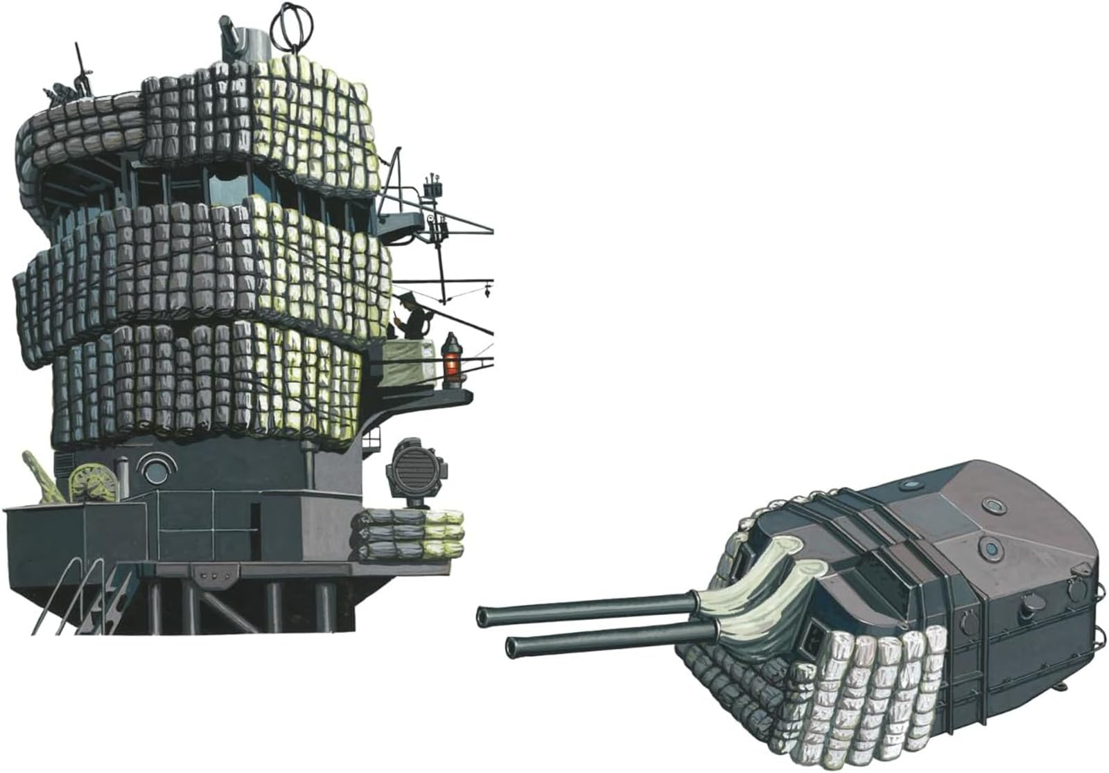 FineMolds 1/700 Nanodread Series Mantlet Set Model Parts