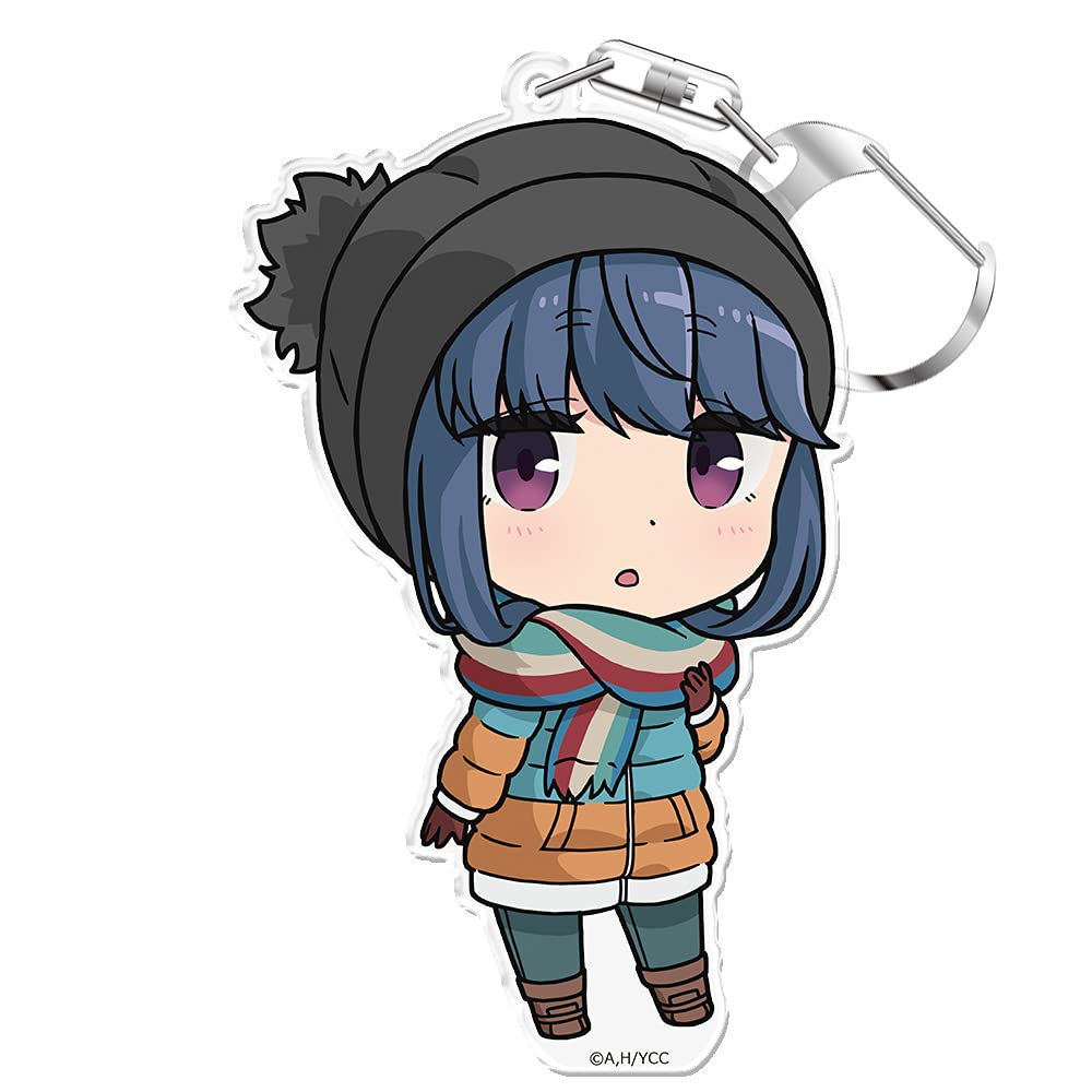 azumaker Yuru Camp Rin Shima Keychain with Stand Collectible Figure