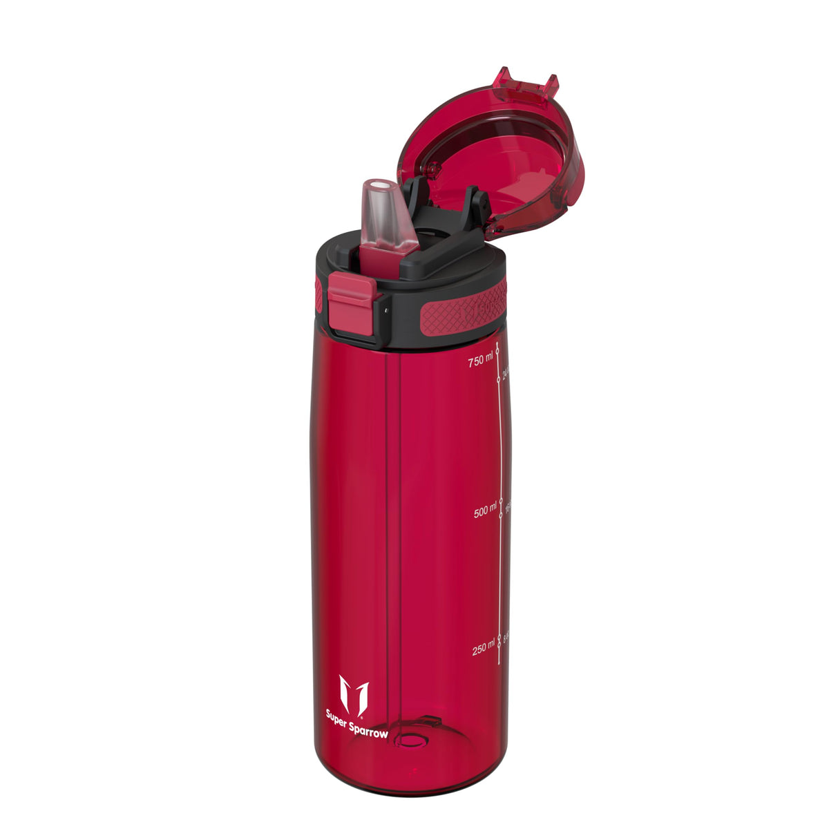 Super Sparrow Water Bottle 750ml BPA-Free with Straw