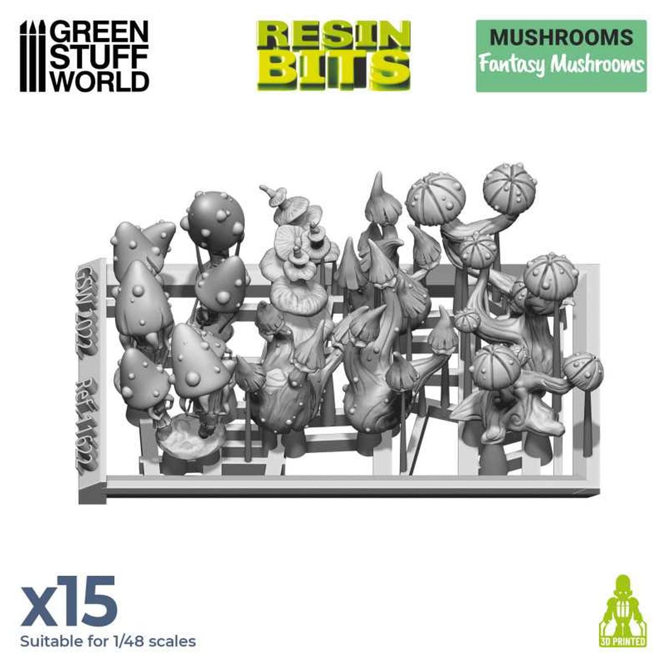 Green Stuff World Fantasy Mushroom Diorama Accessory Set 45 Pieces