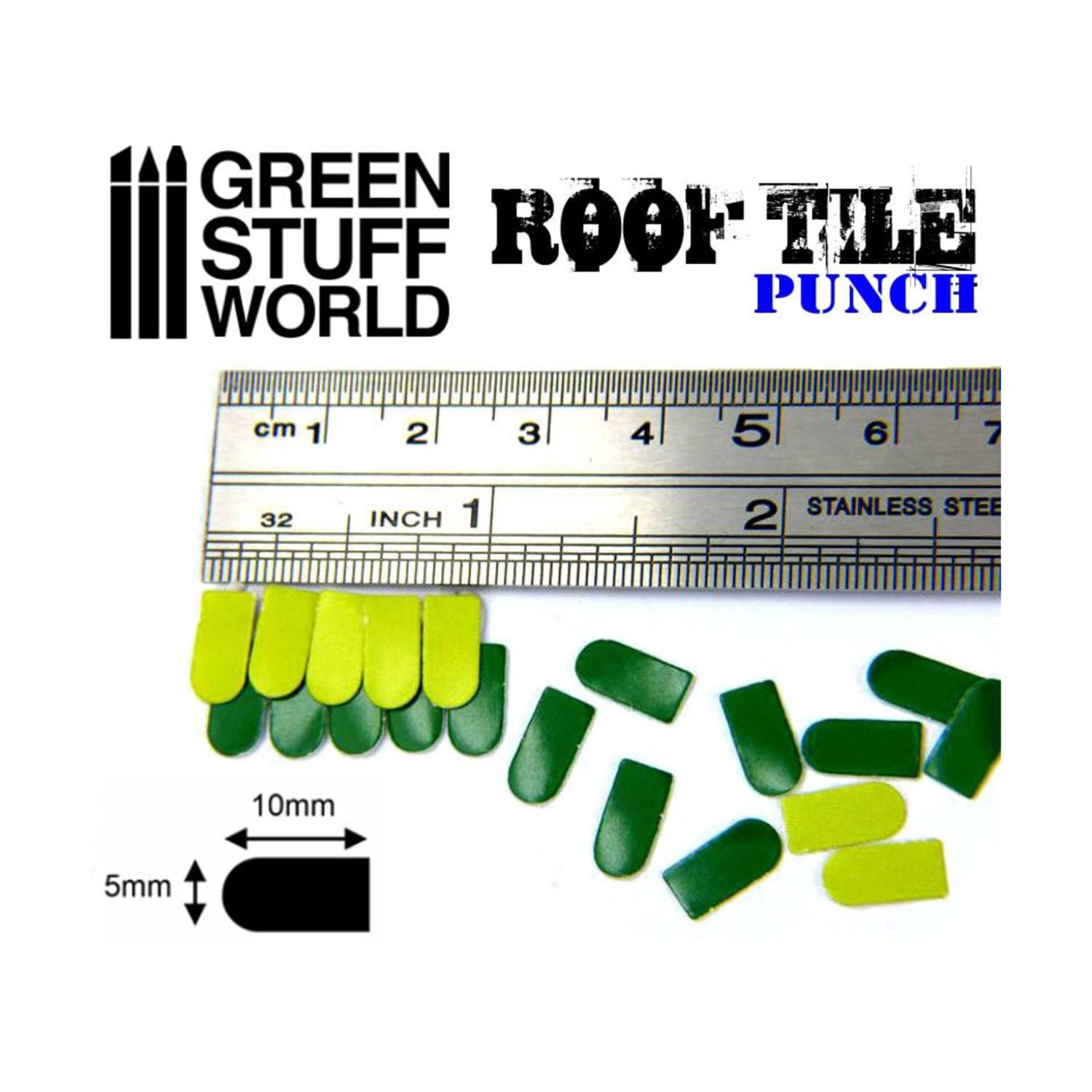 Green Stuff World Miniature Roof Tile Punch Tool for Scale Models
