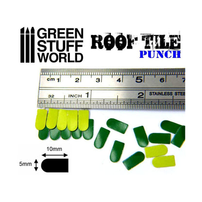 Green Stuff World Miniature Roof Tile Punch Tool for Scale Models