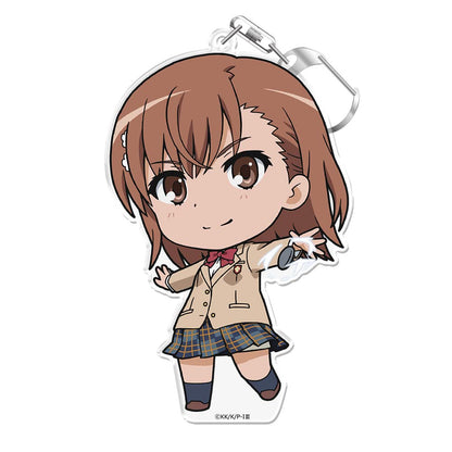 azumaker Keychain with Stand of Misaka Mikoto from A Certain Magical Index III