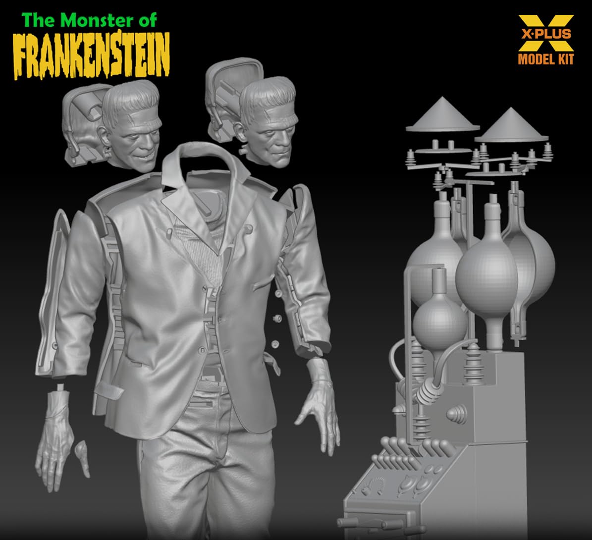 X PLUS Frankenstein Monster 1/8 Scale Unpainted Plastic Model Kit
