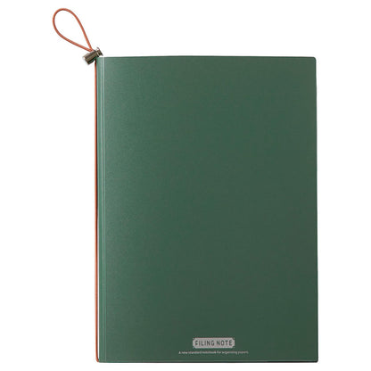 Kingjim Filing Notebook A5 Green Compatible with A4 Paper