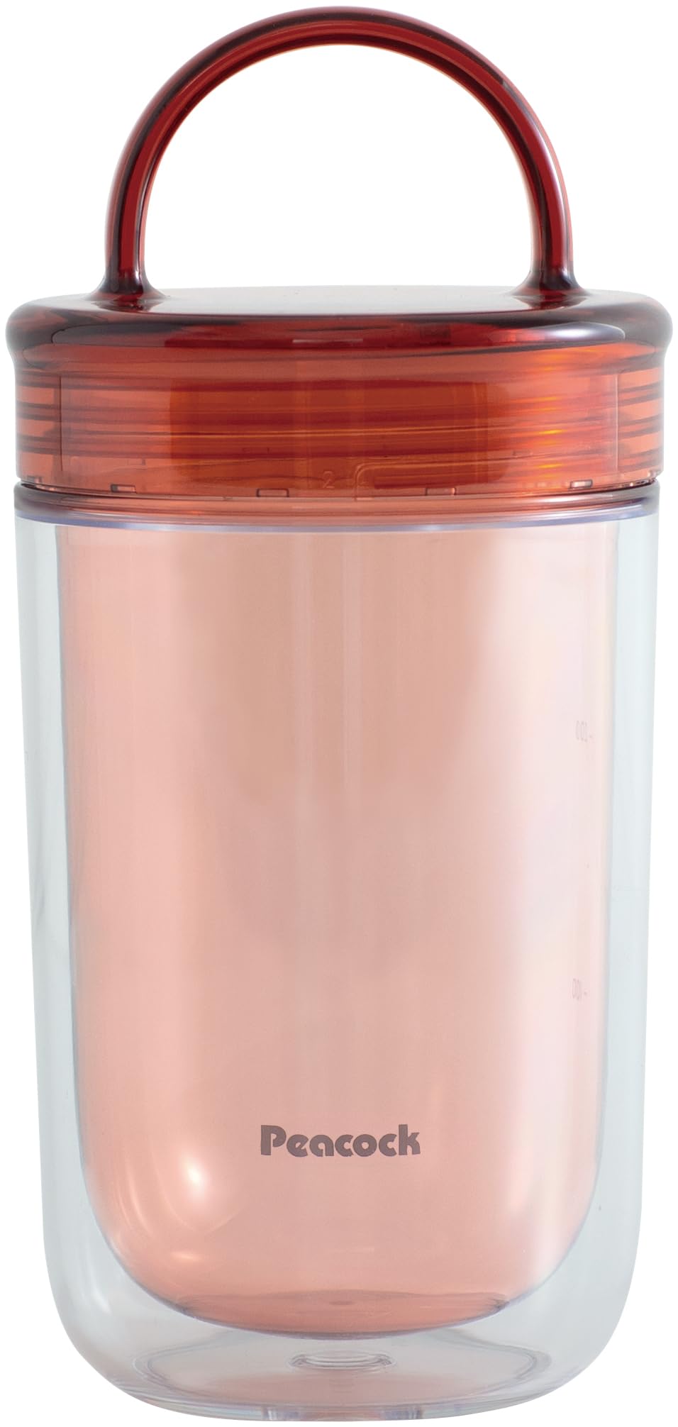 Peacock Clear Bottle 340ml with Handle for Easy Carrying
