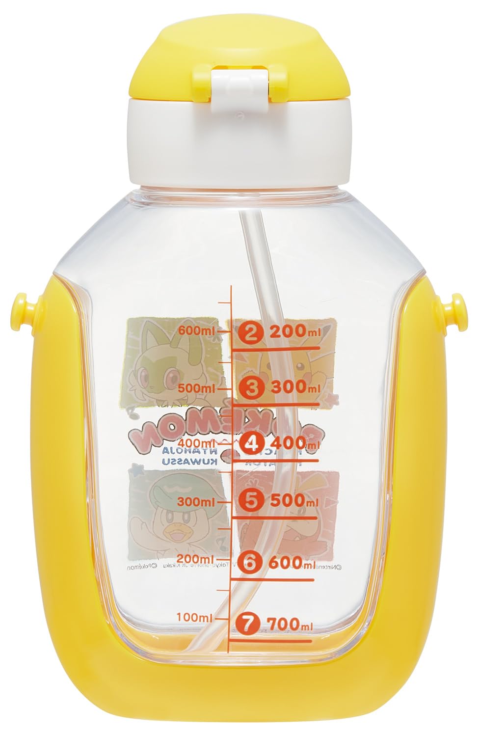 Skater One-Push Straw Bottle with Shoulder Belt 780ml for Kids