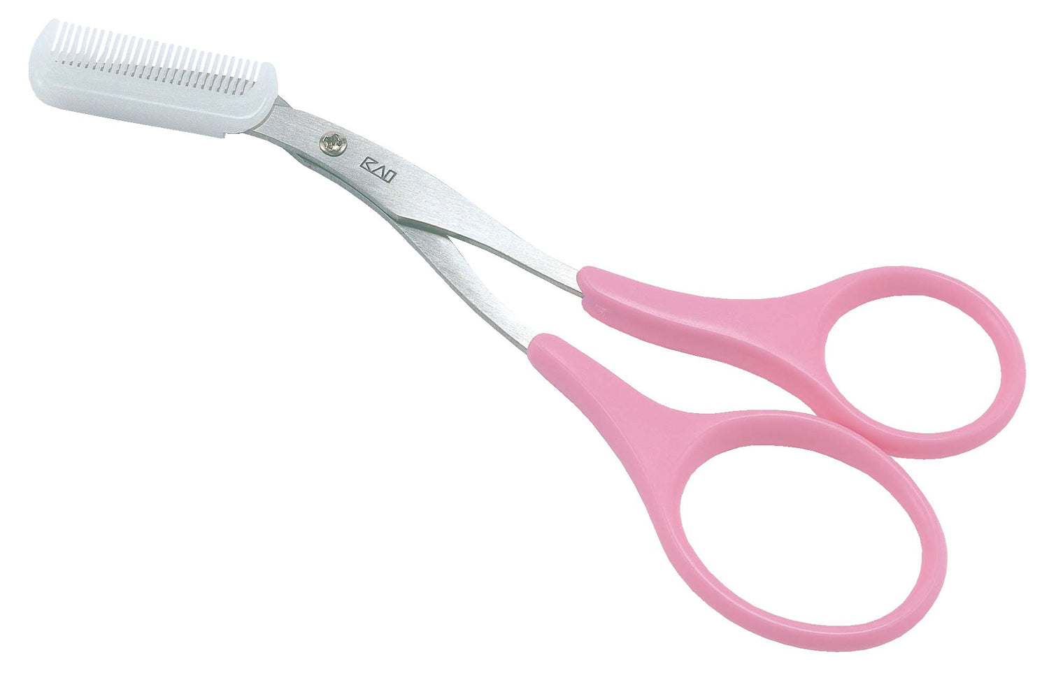 KAI Eyebrow Scissors with Comb Pink Made in Japan