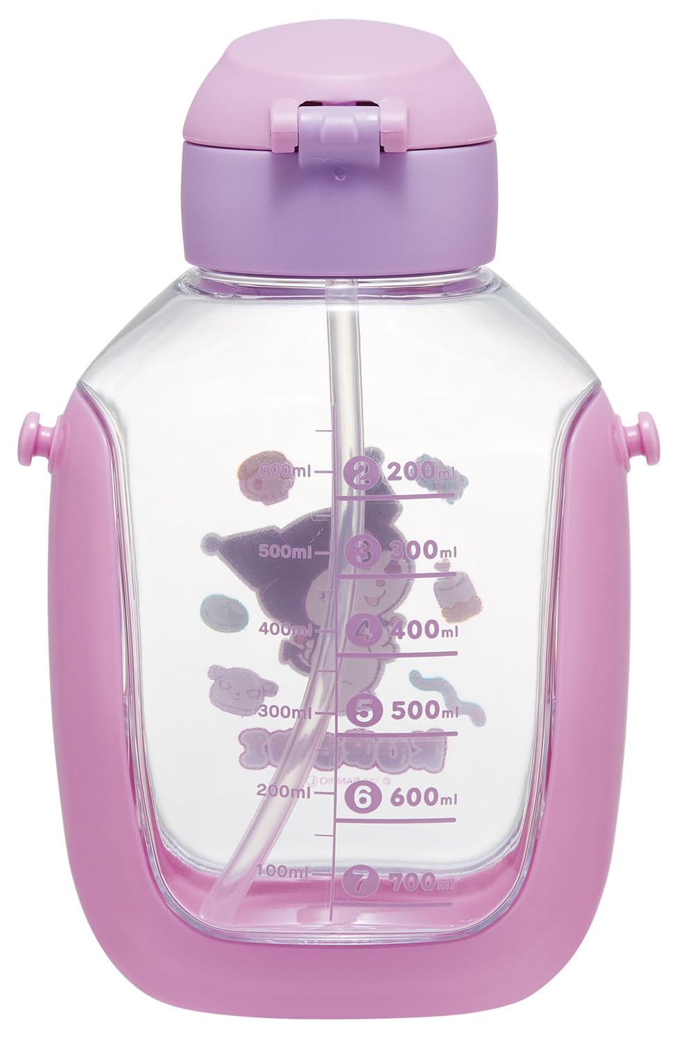 Skater One Push Straw Bottle with Shoulder Belt 780ml for Everyday Use