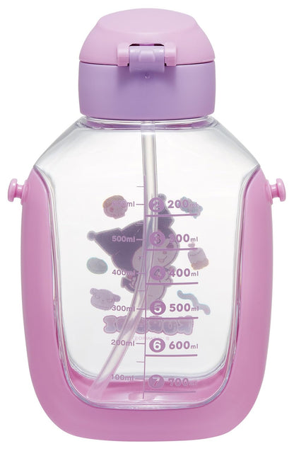Skater One Push Straw Bottle with Shoulder Belt 780ml for Everyday Use