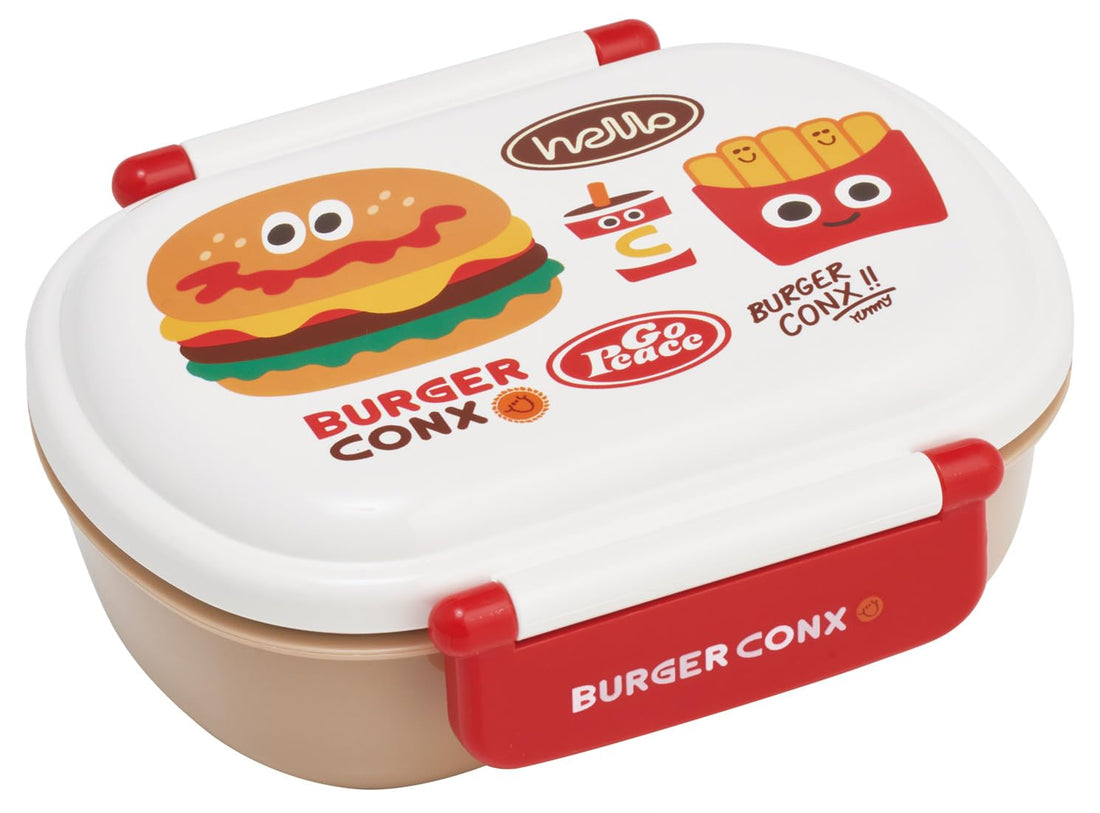 Skater Kids Lunch Box 360ml with Fun Burger Design