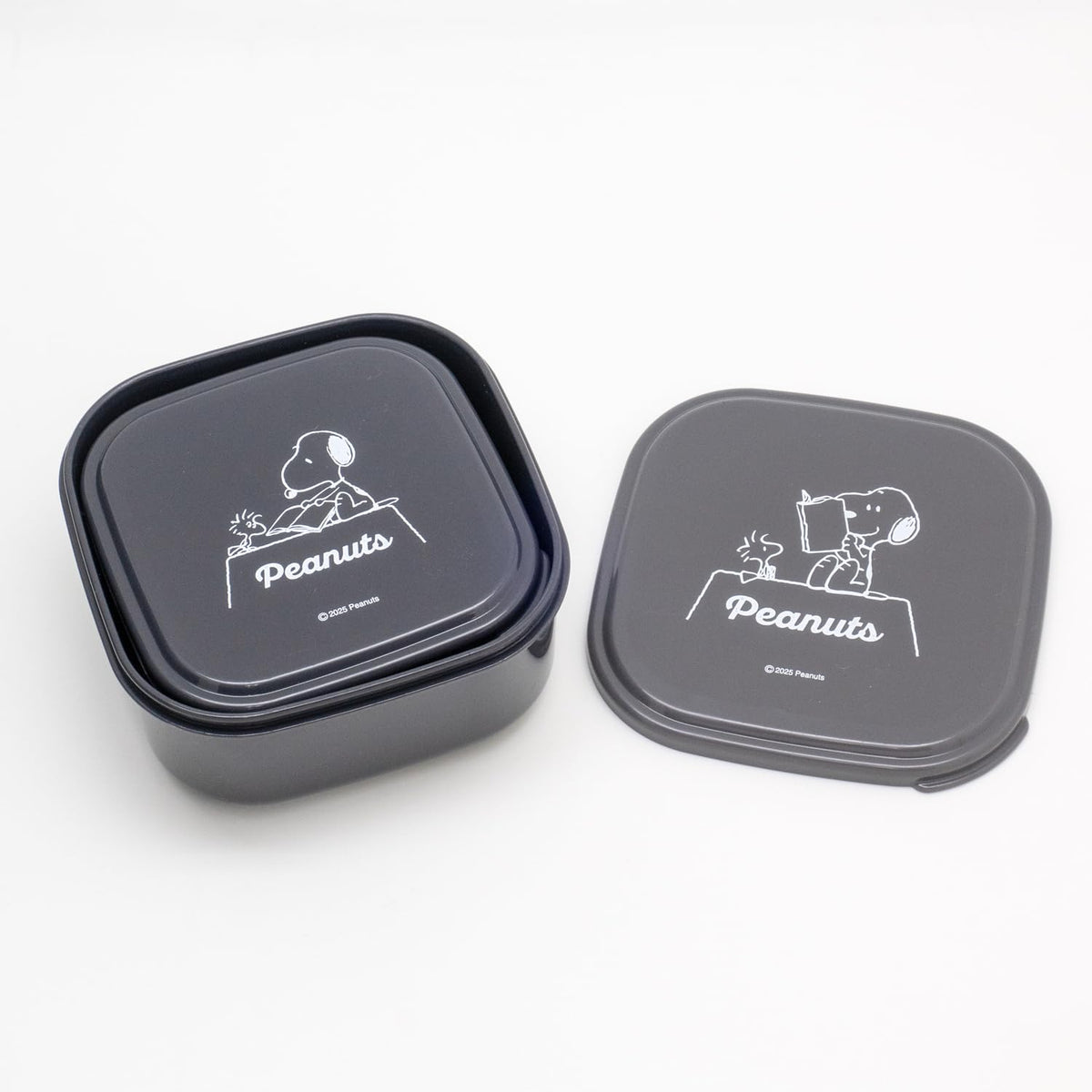 OSK Snoopy Seal Container Set Black 360ml and 550ml