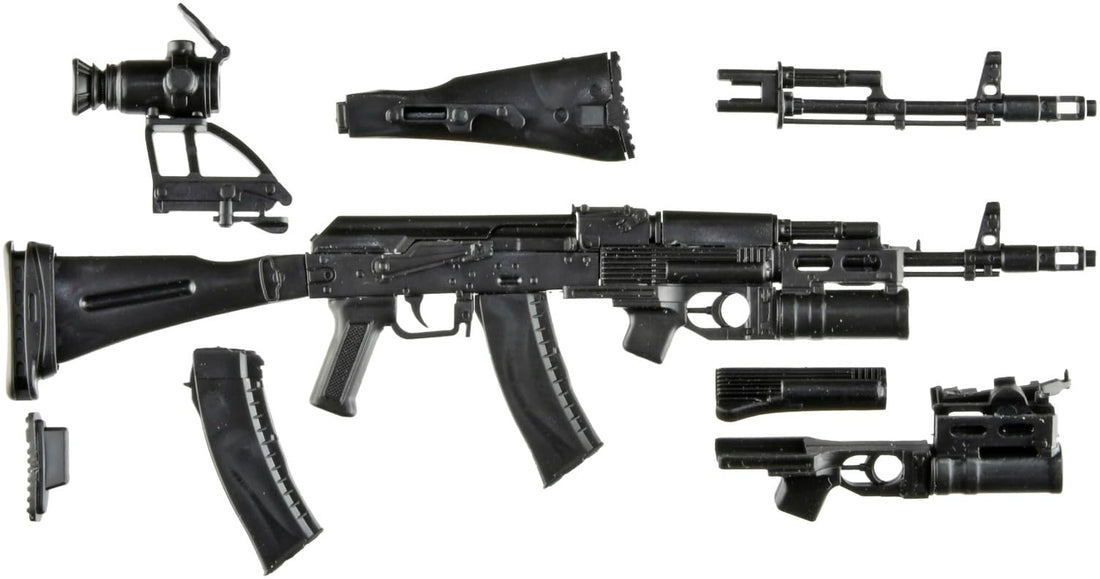 TOMYTEC Little Armory 1/12 AK74M and GP25 Type Unpainted Model Kit