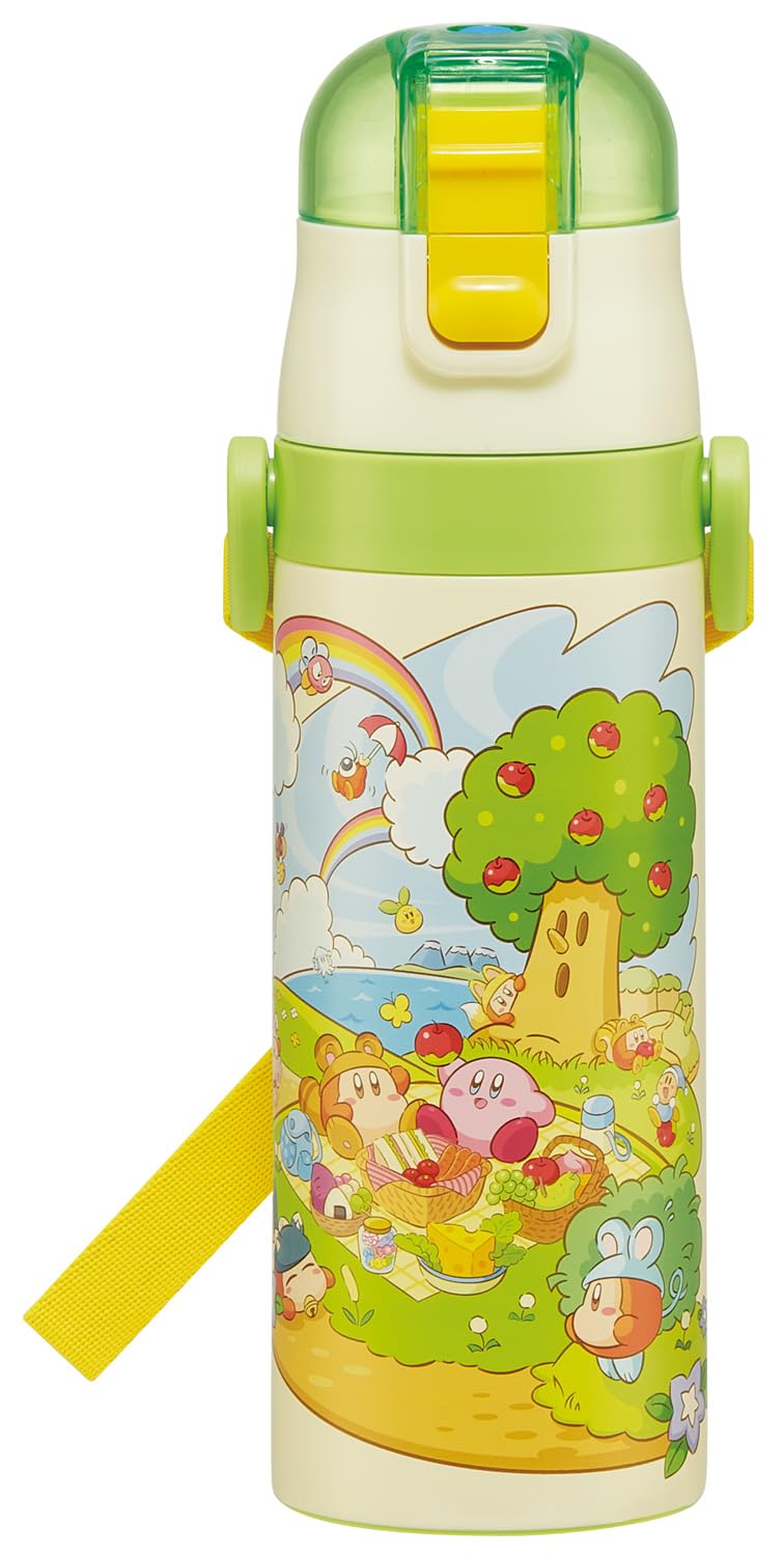 Skater Kids Water Bottle 470ml with Kirby Design for Easy Drinking