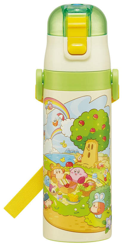Skater Kids Water Bottle 470ml with Kirby Design for Easy Drinking