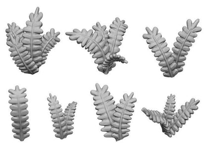 Green Stuff World 3D Printed Fern Leaves Diorama Accessories Set