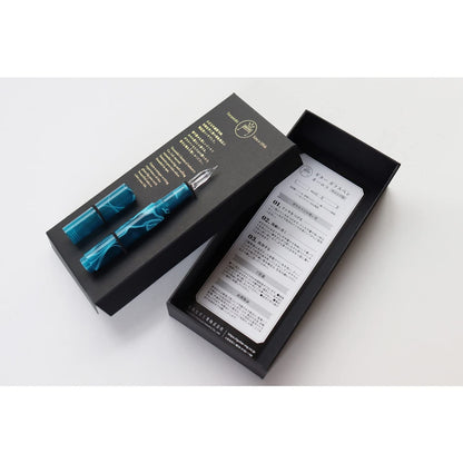 Teranishi Chemical Industry Glass Pen with Cap Peacock Blue