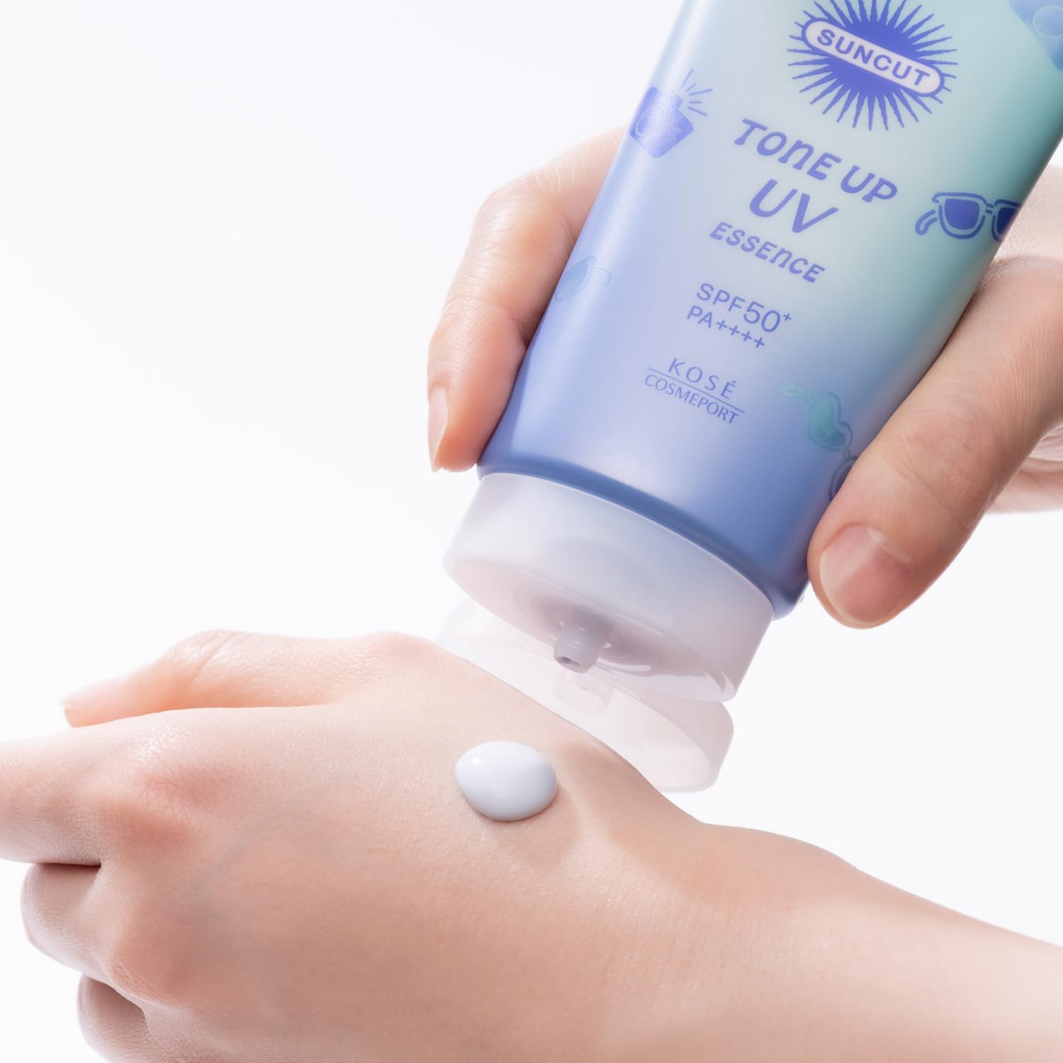 Sunkat Tone Up UV Essence Snow White Blue 80g Waterproof Sunscreen