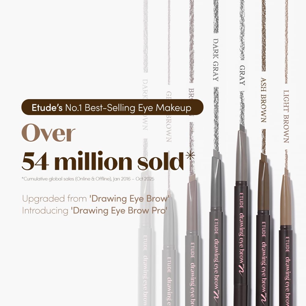 ETUDE Drawing Eyebrow Pencil Pro Gray 0.25g with Built-in Brush