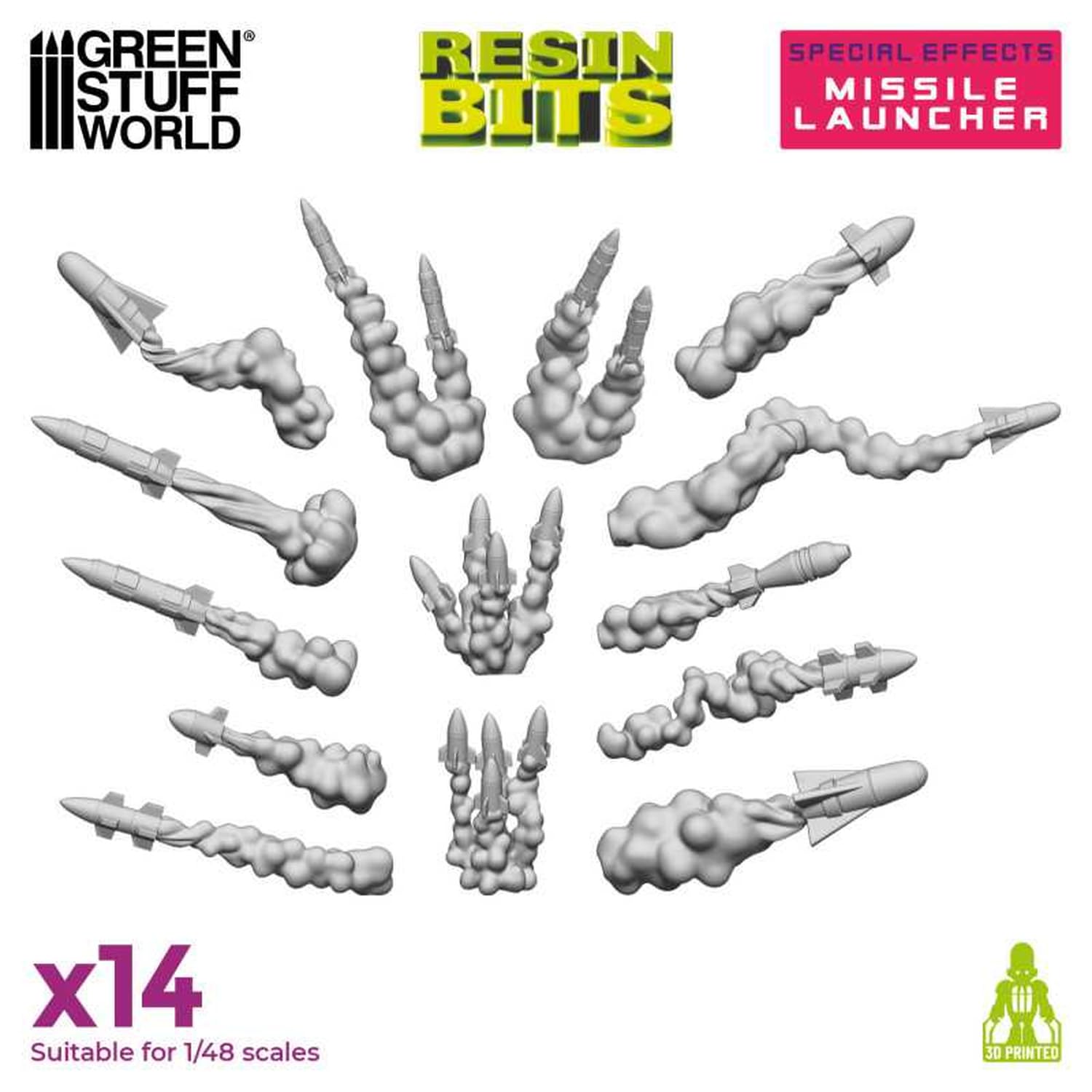 Green Stuff World 3D Printed Missile Launcher Effect Kit