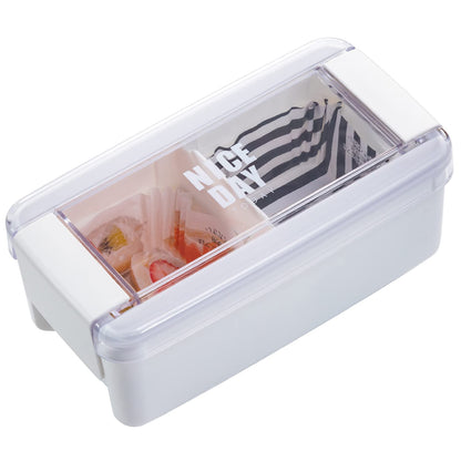 Lustroware Bento Box 520ml Easy Care Microwave and Dishwasher Safe White