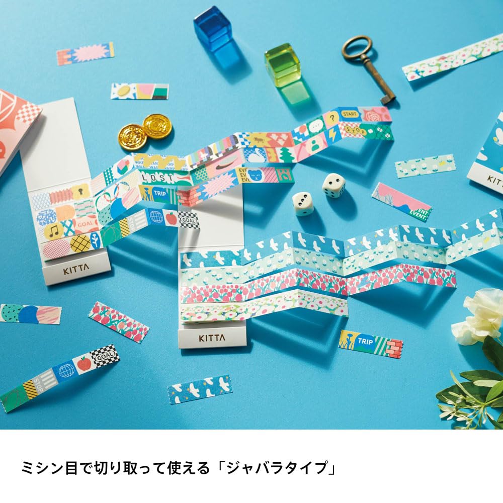 Kingjim Masking Tape Kitta Jabara Sugoroku for Creative Projects