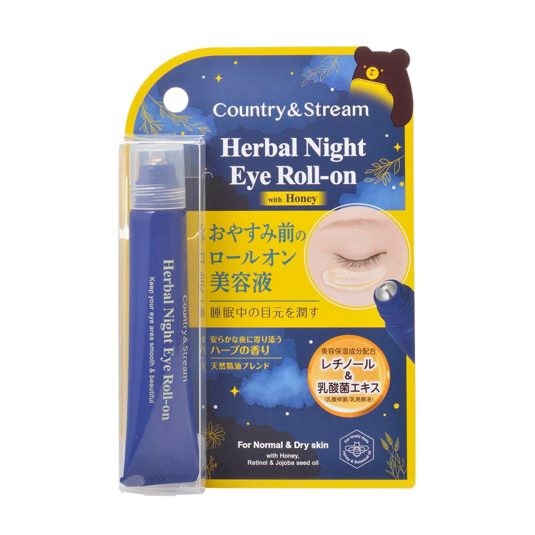 Country&amp;Stream Herbal Night Eye Roll-On 15ml for Hydration