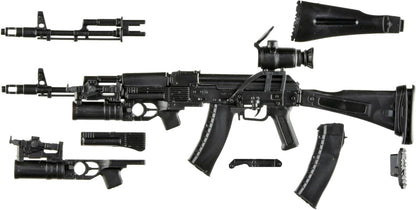 TOMYTEC Little Armory 1/12 AK74M and GP25 Type Unpainted Model Kit