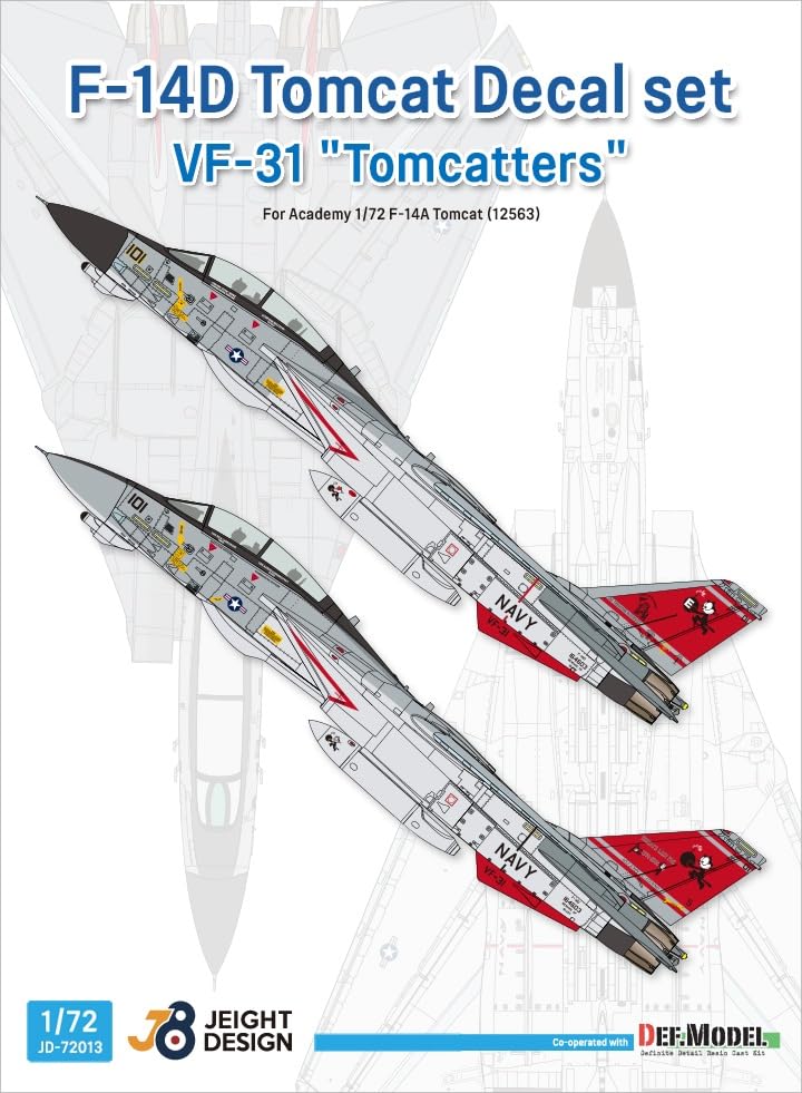 DEF.MODEL 1/72 F-14D Tomcat Decal Set for Academy Models