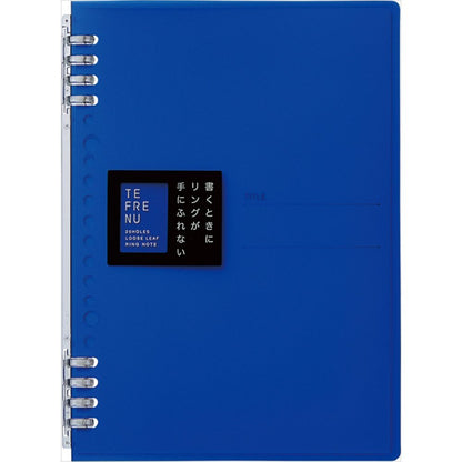 Kingjim Ring Notebook Teffle 20 Holes A5 Vertical Blue