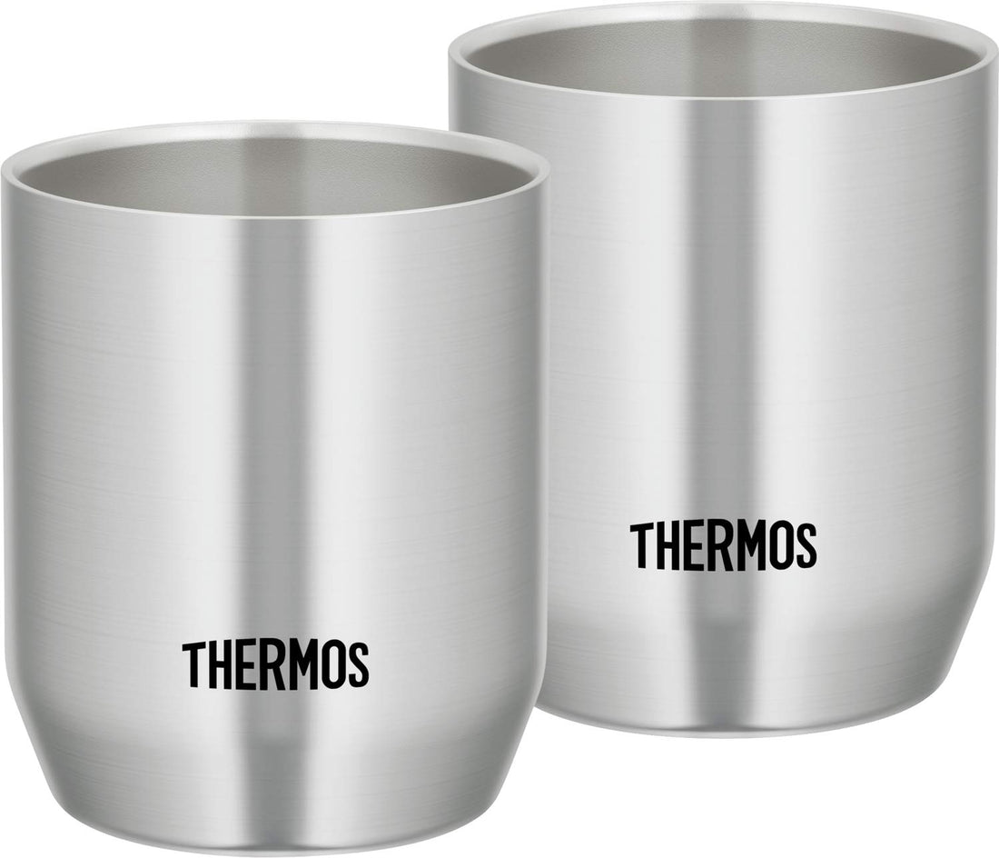THERMOS Vacuum-Insulated Cup, Stainless Steel, 280ml, Set of 2 JDH-280P S