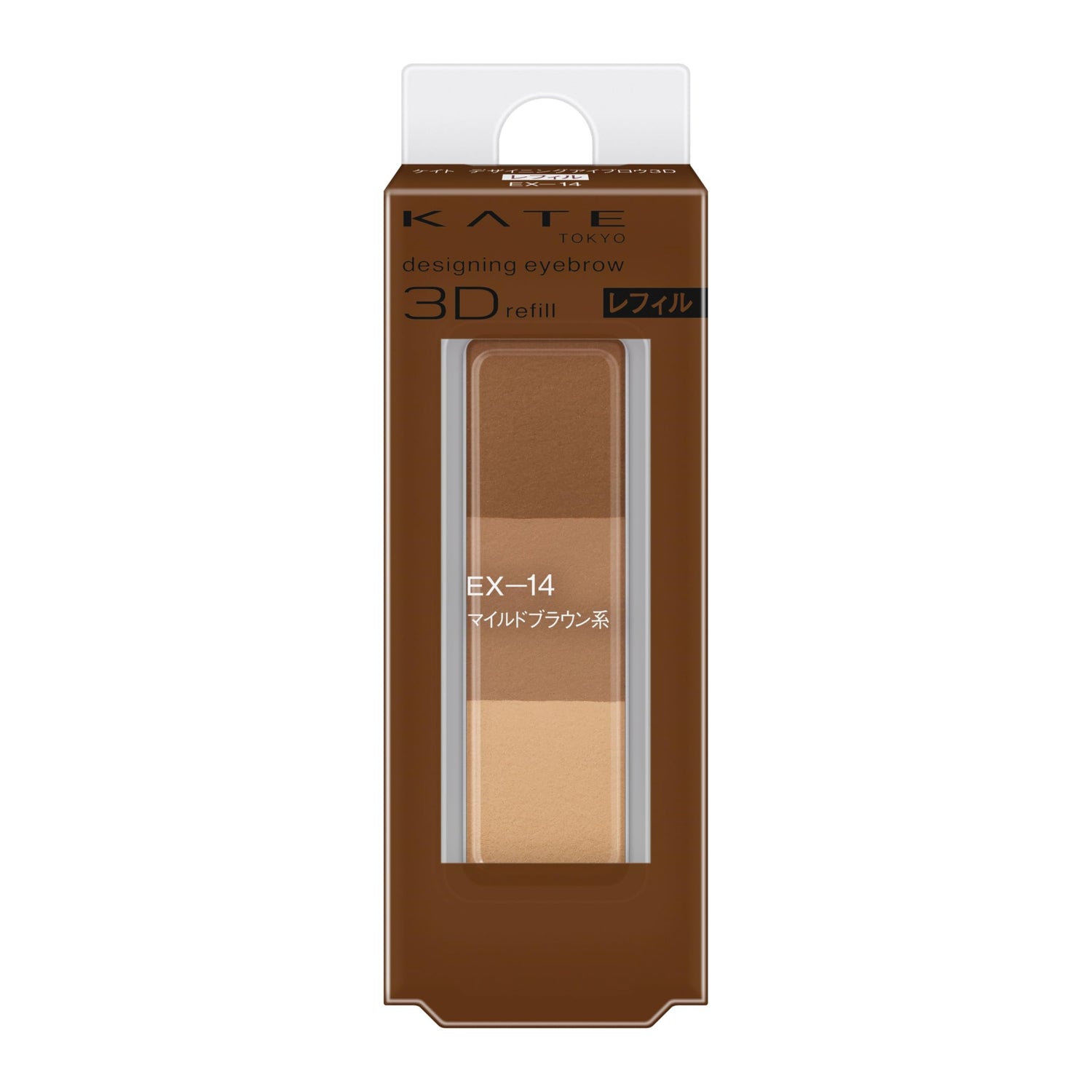 KATE Designing Eyebrow 3D EX-14 Mild Brown Refill for Natural Finish