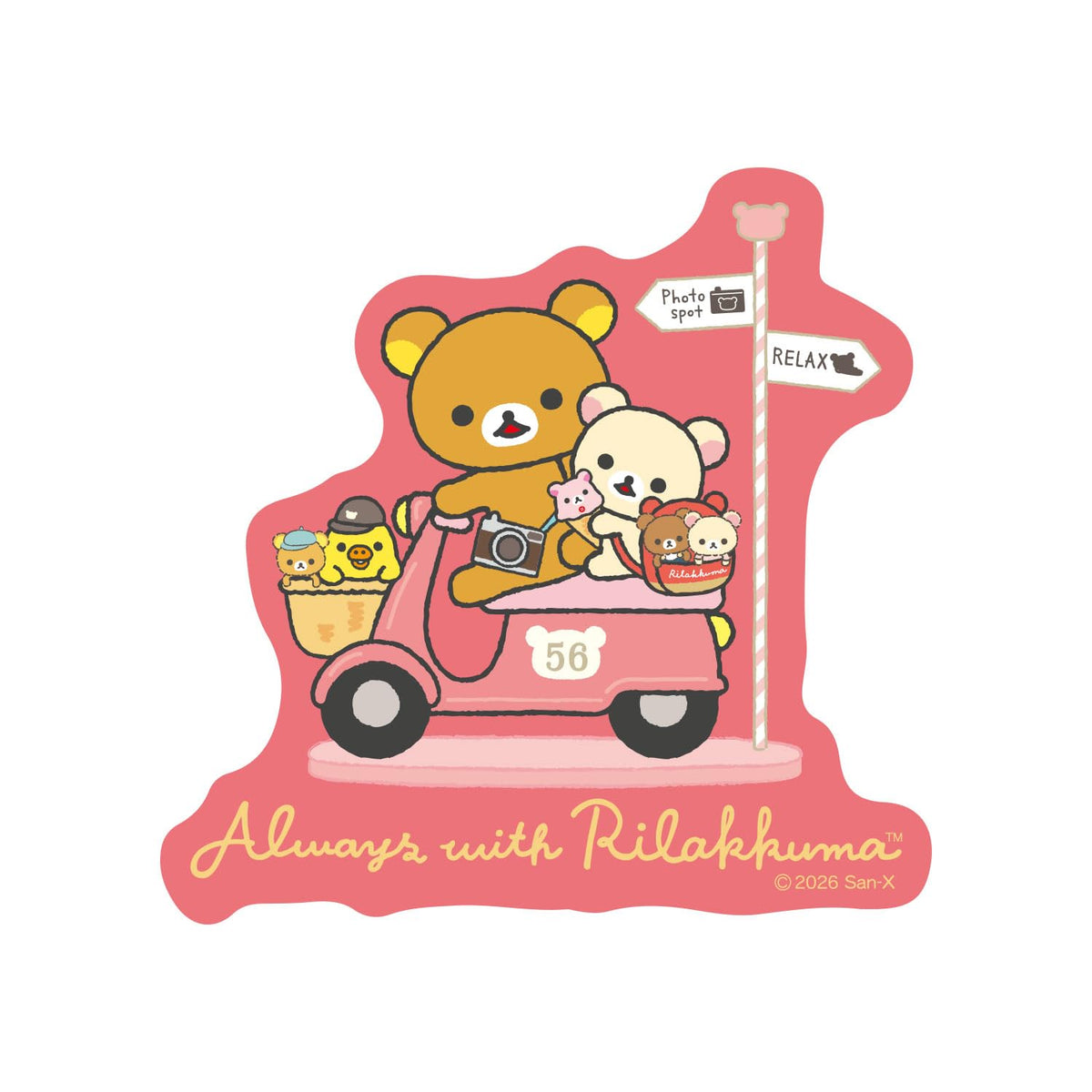 Small Planet Rilakkuma Character Die-Cut Sticker Set Made in Japan