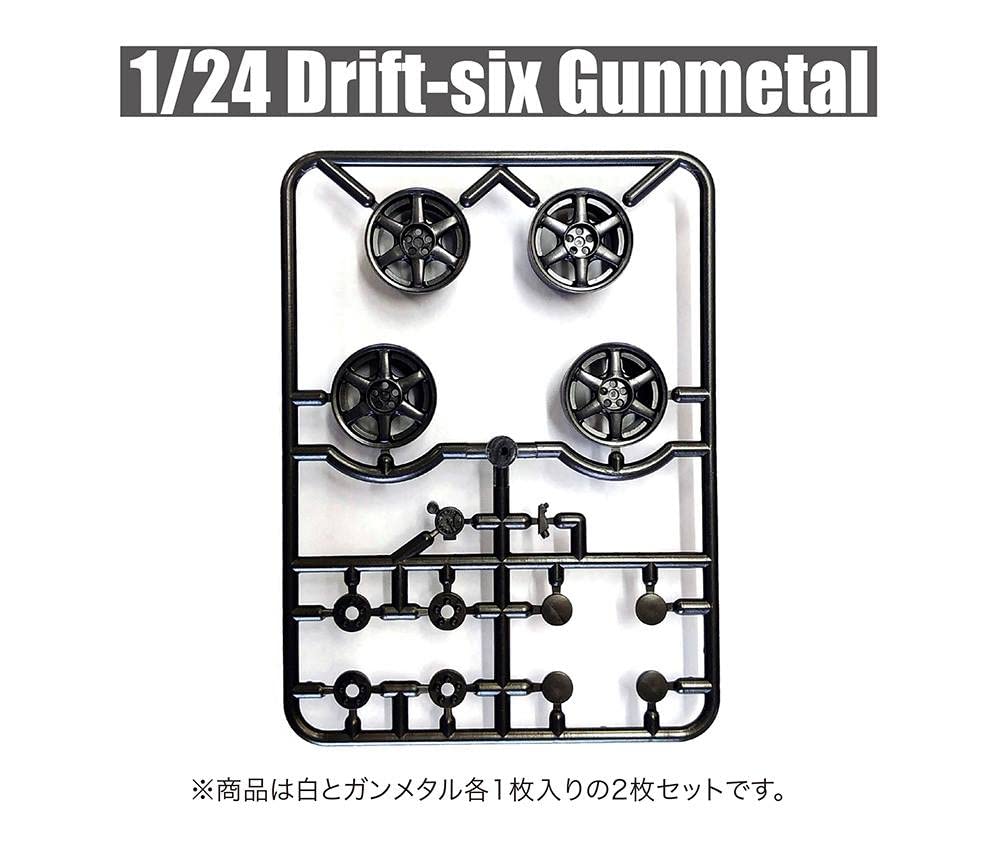 ASUKAMODEL 1/24 Drift-six Orange Wheels Model Parts