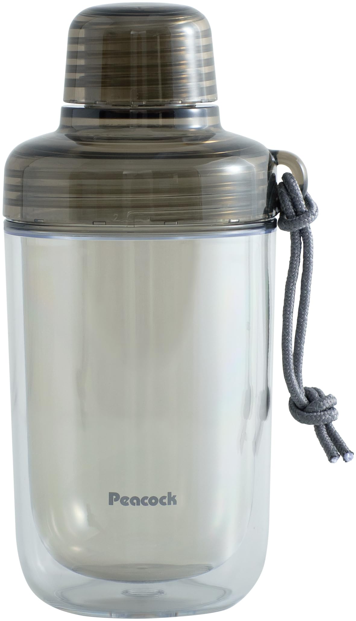 Peacock Clear Bottle Water Bottle 340ml with Strap