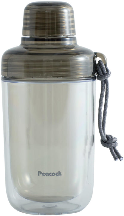 Peacock Clear Bottle Water Bottle 340ml with Strap