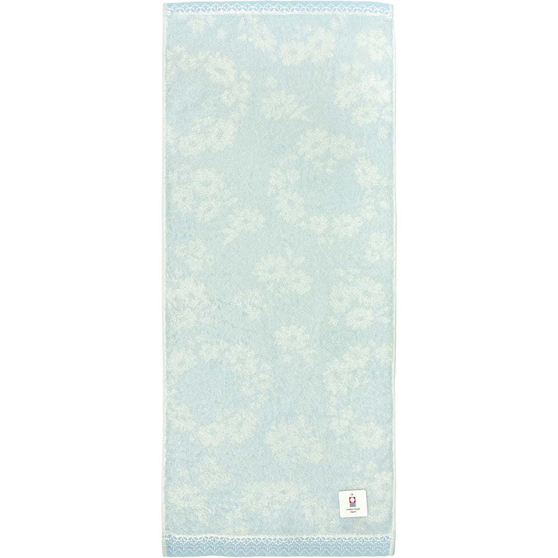 Hayashi Serviette de visage Imabari « Valse des fleurs », bleue, env. 34 × 80 cm