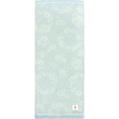 Hayashi Face Towel Blue Flower Waltz 34x80cm for Daily Use