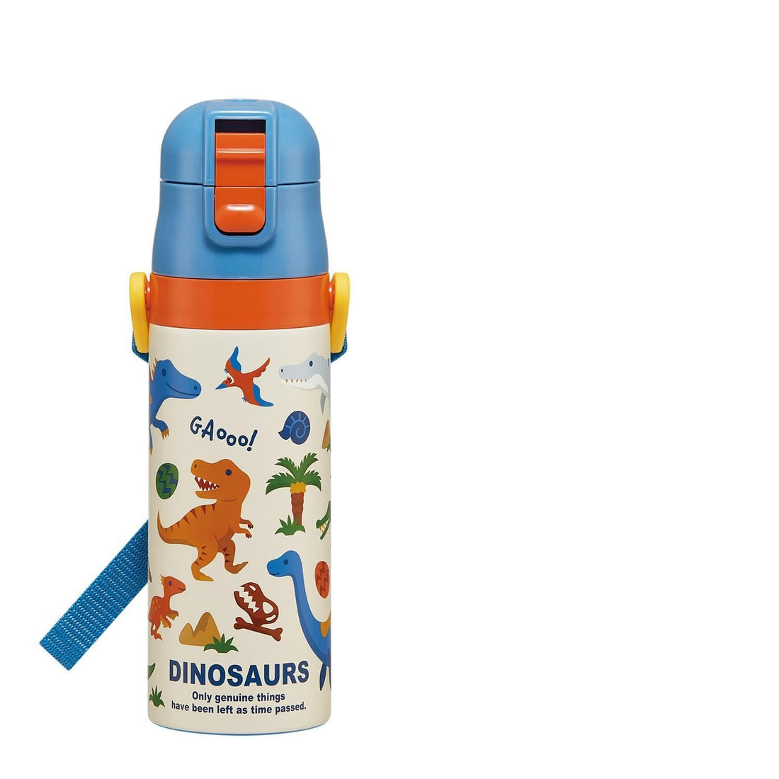 Skater Kids Stainless Steel Water Bottle Direct Drink Dinosaur Design Lightweight Cold Insulation Only for Boys 470ml