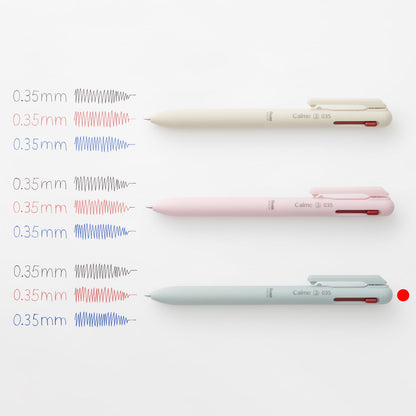 Pentel 3-Color Ballpoint Pen Calme 0.35mm Light Blue