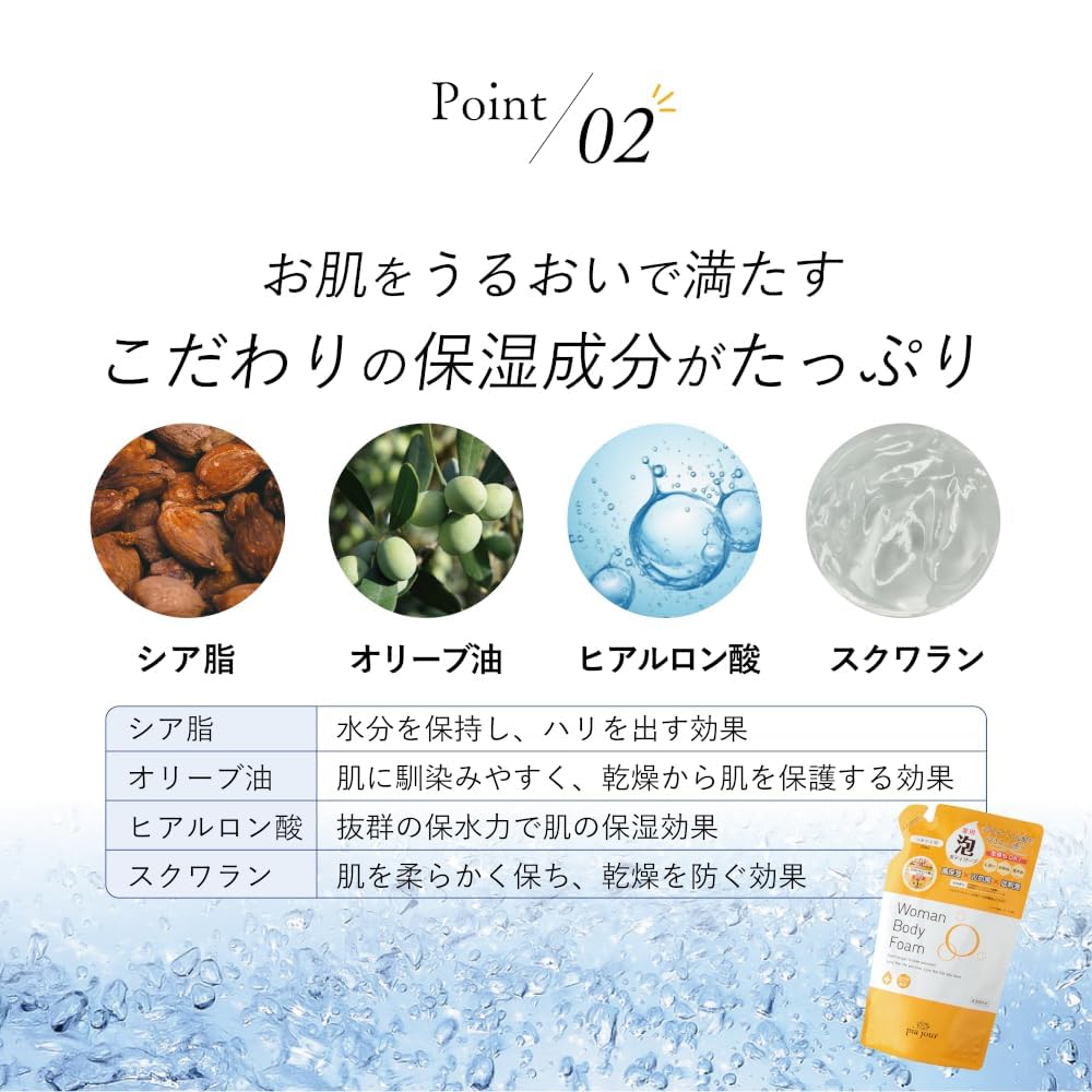 Pia Jour Body Foam 320ml for Delicate Areas with Moisturizing Formula