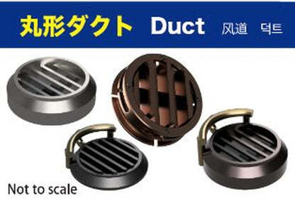 MAKERS DESIGN Snap Fit Round Duct Model Parts for Scale Models