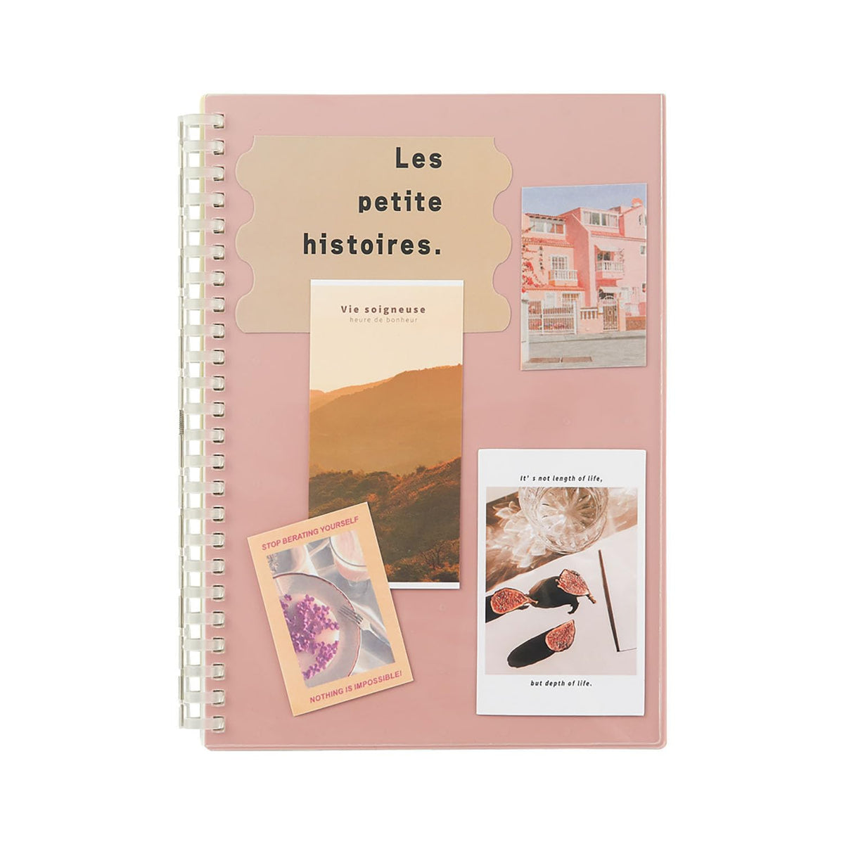 Lihit Lab Customizable A5 Open Ring Notebook with Crystal Cover