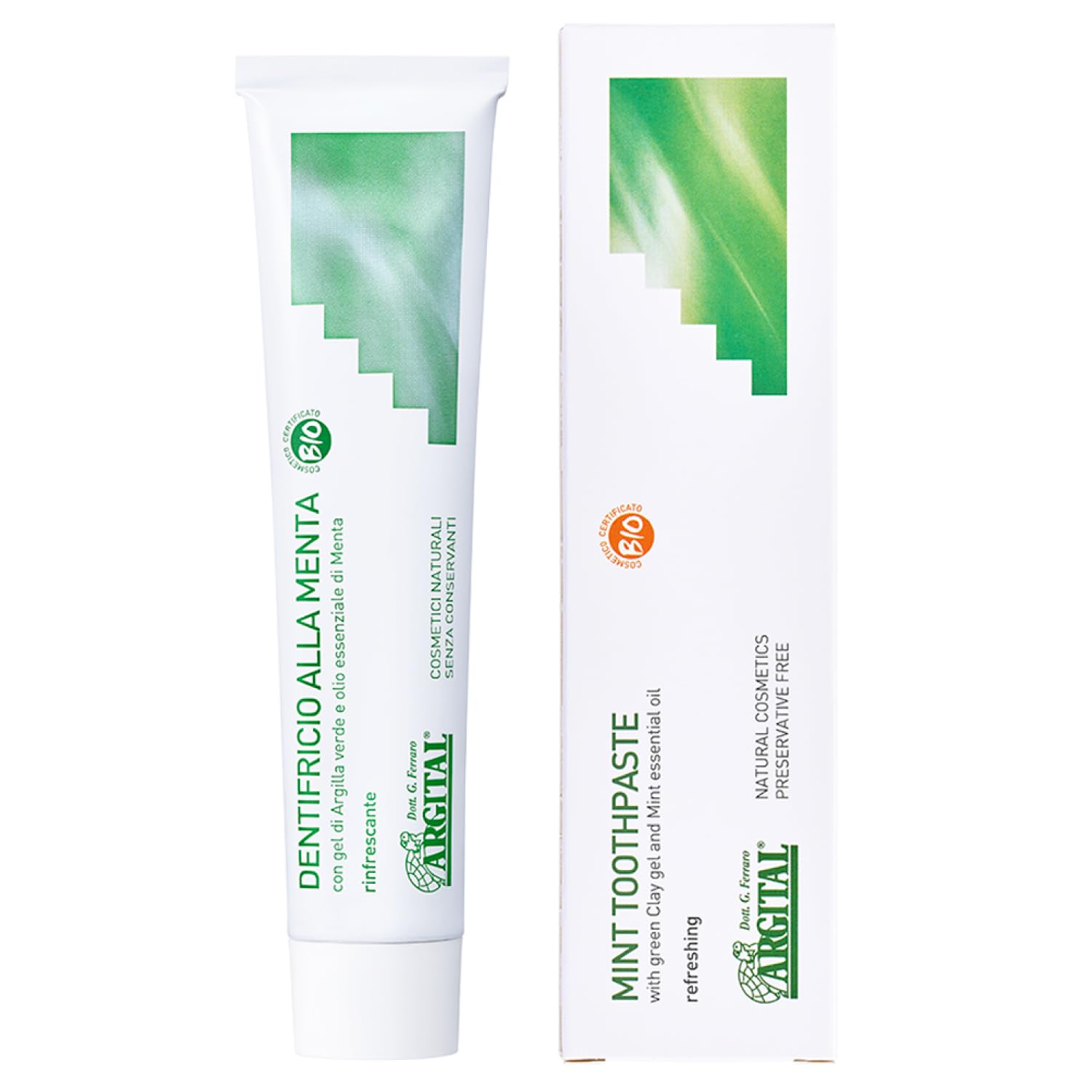 ARGITAL Green Clay Toothpaste Mint 75ml for Natural Oral Care