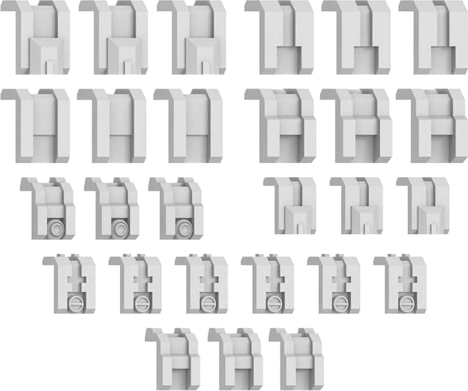 Green Staff World Mecha Detail Parts Corner Panel Add-On Set of 27