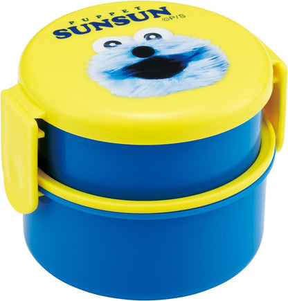 Skater Round Lunch Box 500ml with Fork Made in Japan