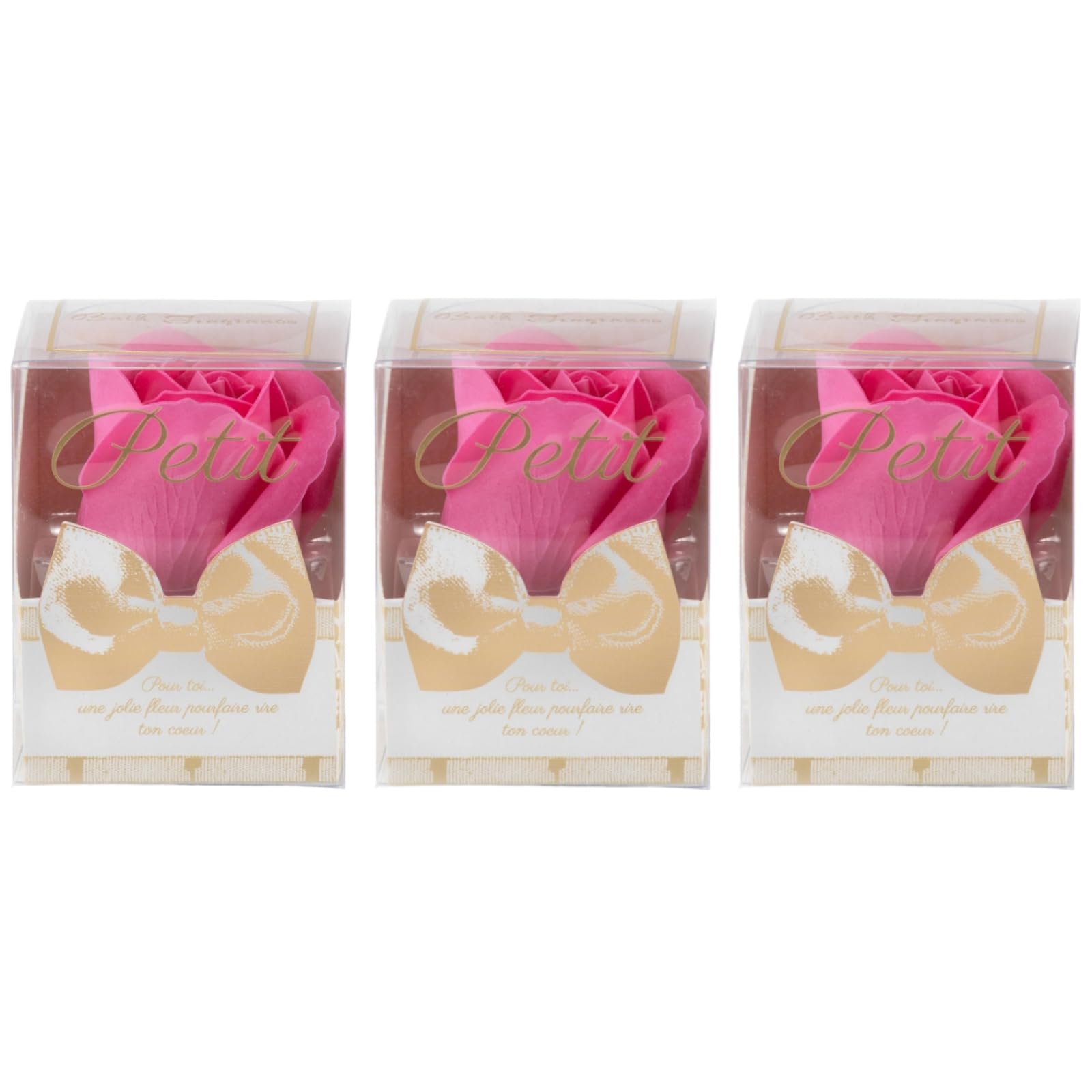 Q-FLA Bath Salt Soap Flower Set 3 Pieces Pink Gift