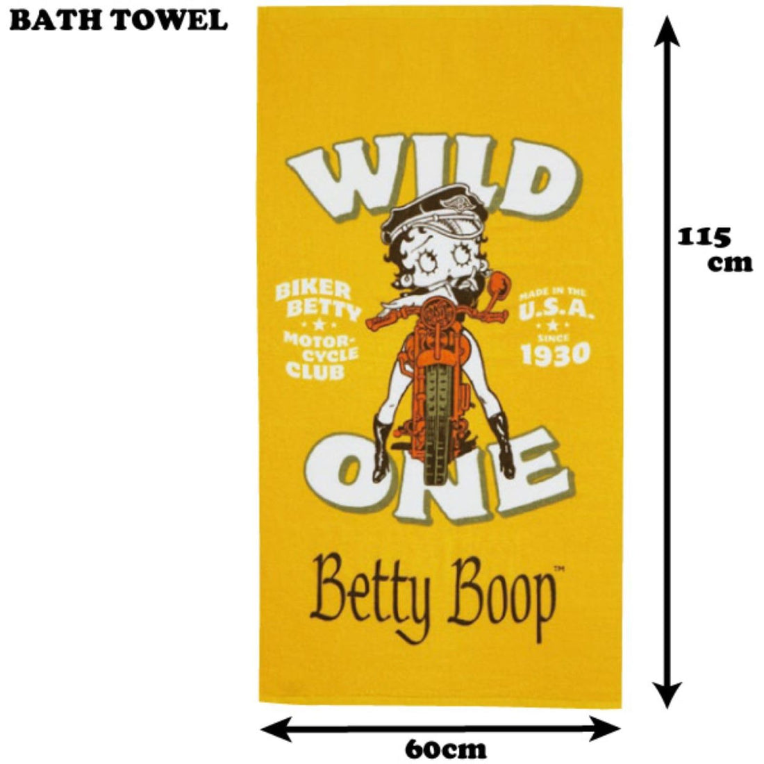 Inukaitaoru Betty Boop Wild Yellow Face Towel